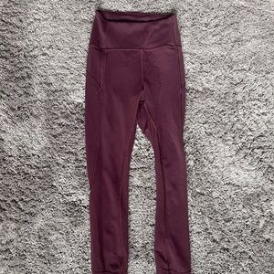 Maroon Lululemon leggings